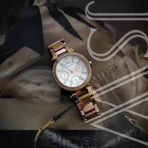 Michael Kors MK-5616 Parker Multi-Function Rose Gold-tone Ladies Quartz Watch